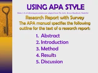 USING APA STYLE