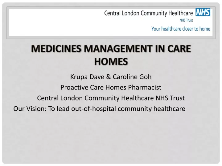 medicines management in care homes