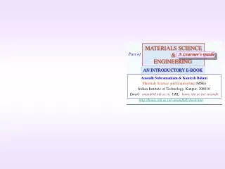 MATERIALS SCIENCE &amp; ENGINEERING