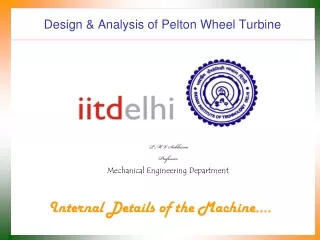 Design &amp; Analysis of Pelton Wheel Turbine