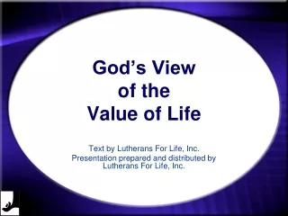 God’s View of the Value of Life