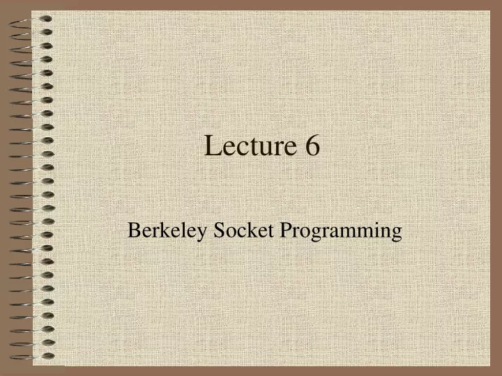 lecture 6