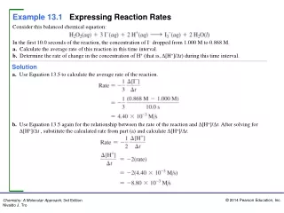 Example 13.1 Expressing Reaction Rates