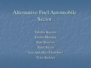 Alternative Fuel Automobile Sector