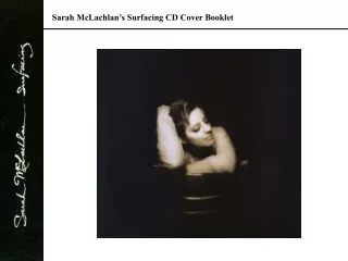 Sarah McLachlan’s Surfacing CD Cover Booklet