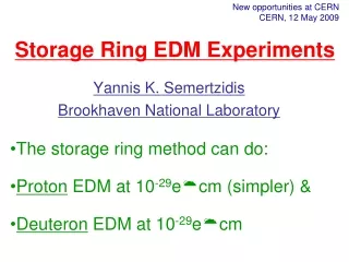 Storage Ring EDM Experiments