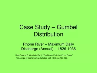 Case Study – Gumbel Distribution