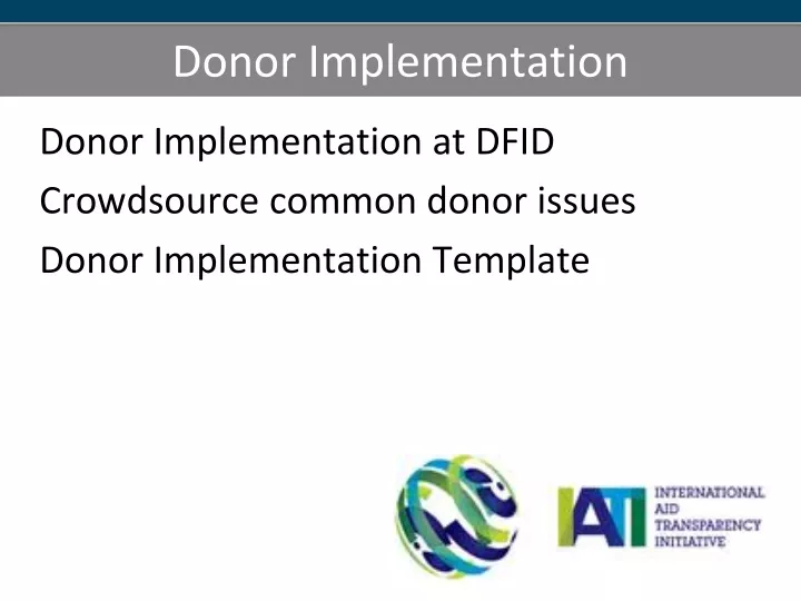 donor implementation