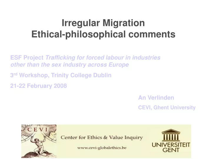 irregular migration ethical philosophical comments