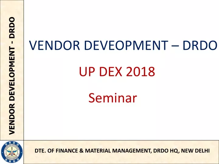 vendor deveopment drdo up dex 2018 seminar