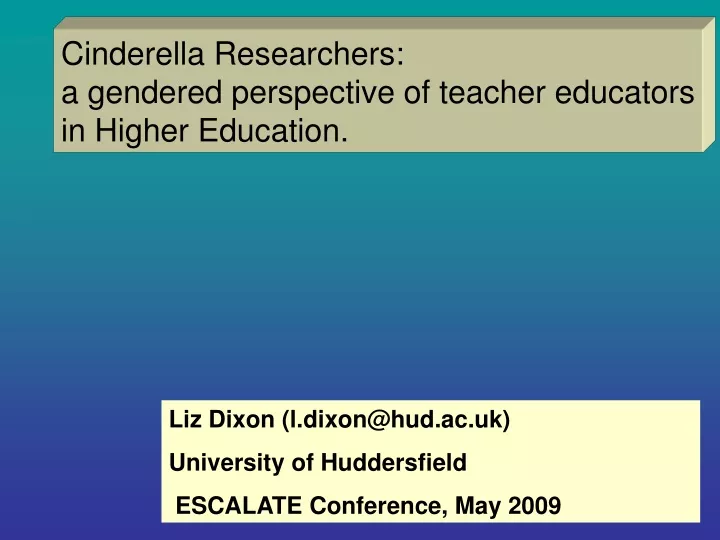 cinderella researchers a gendered perspective