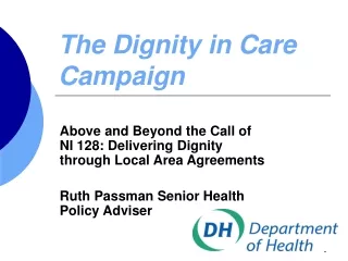 The Dignity in Care Campaign