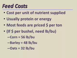 Feed Costs