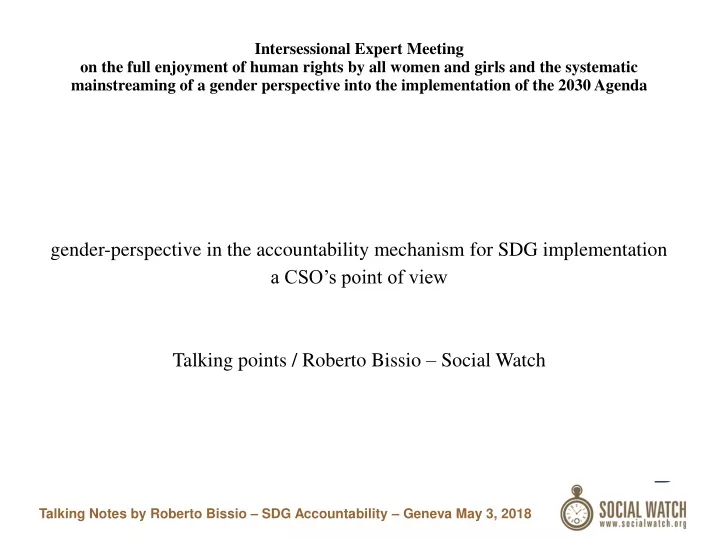 gender perspective in the accountability