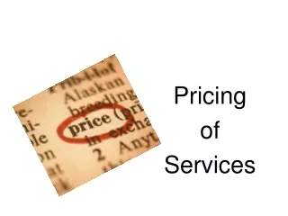 Pricing  of  Services