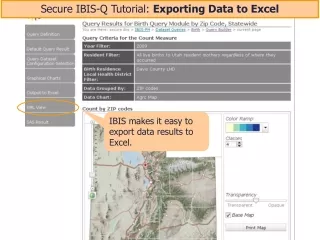 Secure IBIS-Q Tutorial:  Exporting Data to Excel