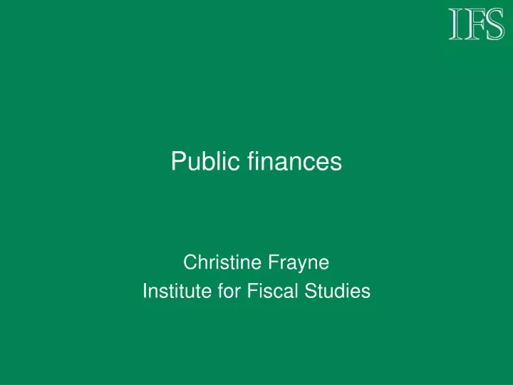 public finances