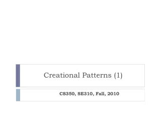 Creational Patterns (1)