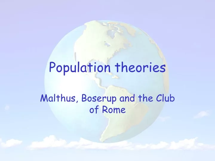 population theories