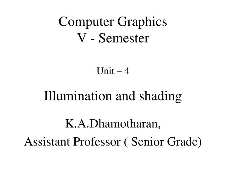 computer graphics v semester