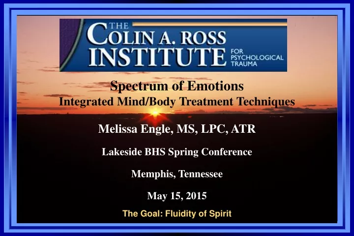 spectrum of emotions integrated mind body