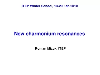 New charmonium resonances