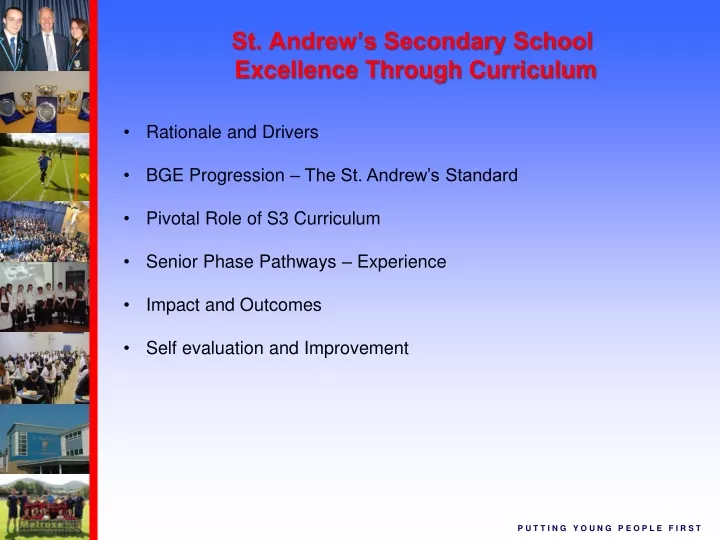 st andrew s secondary school excellence through curriculum