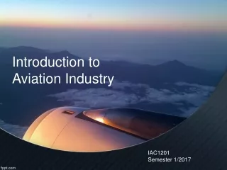 Introduction to Aviation Industry