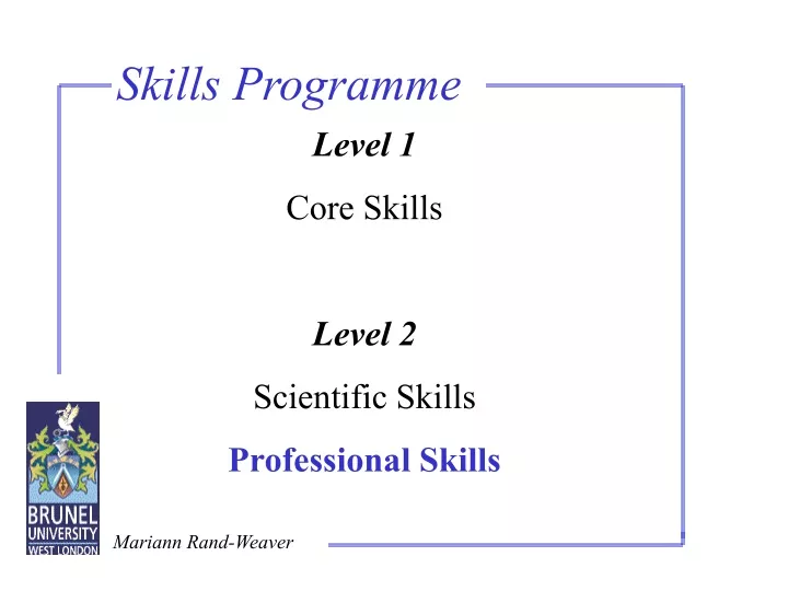 skills programme