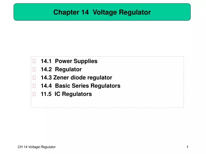 chapter 1 4 voltage regulator