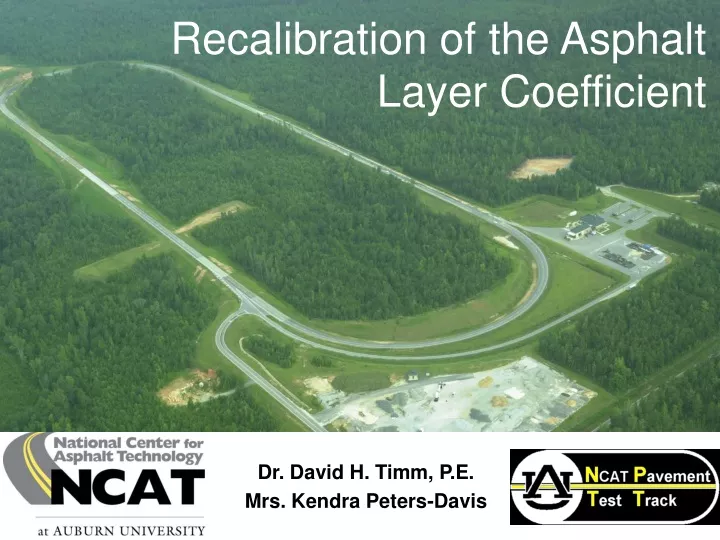 recalibration of the asphalt layer coefficient