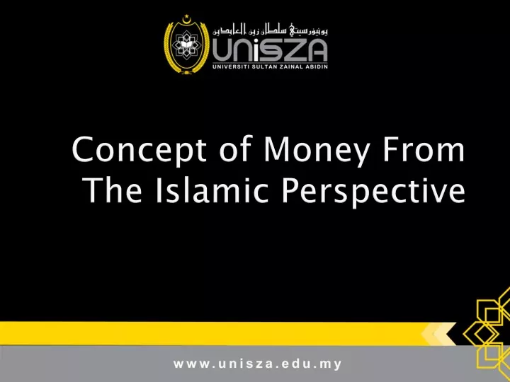 concept of money from the islamic perspective