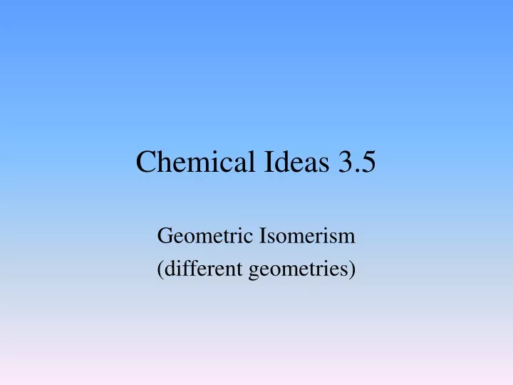 chemical ideas 3 5