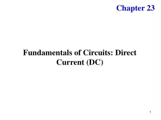 Fundamentals of Circuits: Direct Current (DC)