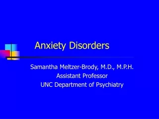 Anxiety Disorders