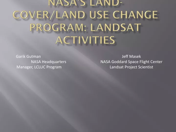 nasa s land cover land use change program landsat activities