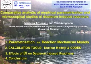 15th  INTERNATIONAL CONFERENCE ON  NUCLEAR  REACTION MECHANISMS