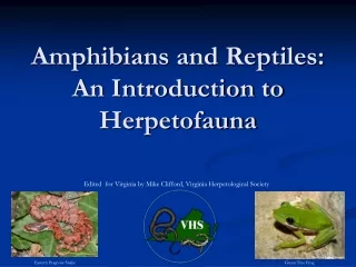 Amphibians and Reptiles: An Introduction to  Herpetofauna