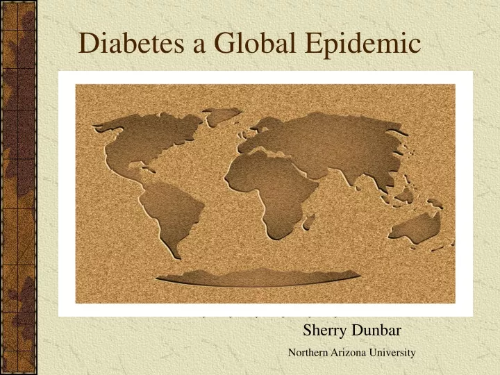 diabetes a global epidemic