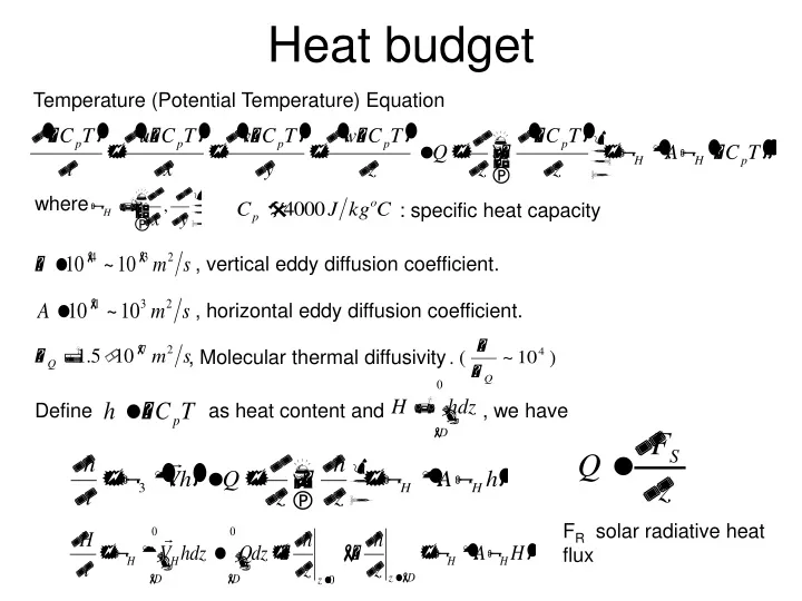 heat budget