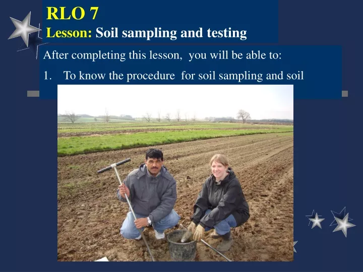 rlo 7 lesson soil sampling and testing