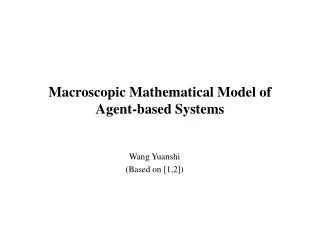 Macroscopic Mathematical Model of Agent-based Systems