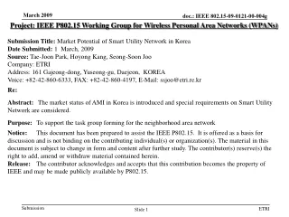 Project: IEEE P802.15 Working Group for Wireless Personal Area Networks (WPANs)