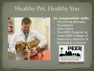 Healthy Pet, Healthy You