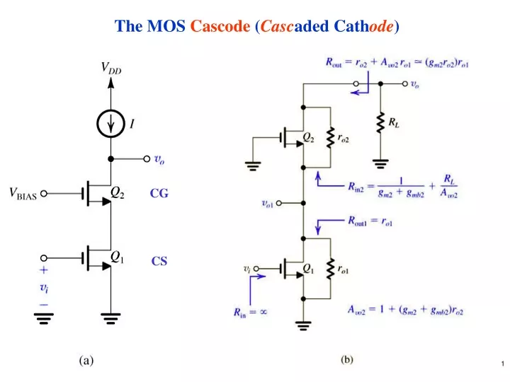 the mos cascode casc aded cath ode