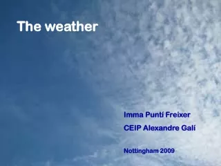 Imma Puntí Freixer CEIP Alexandre Galí Nottingham 2009