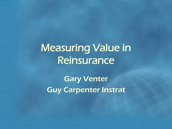 measuring value in reinsurance