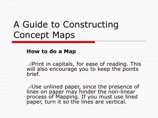 A Guide to Constructing Concept Maps