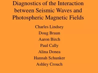 Diagnostics of the Interaction between Seismic Waves and  Photospheric Magnetic Fields