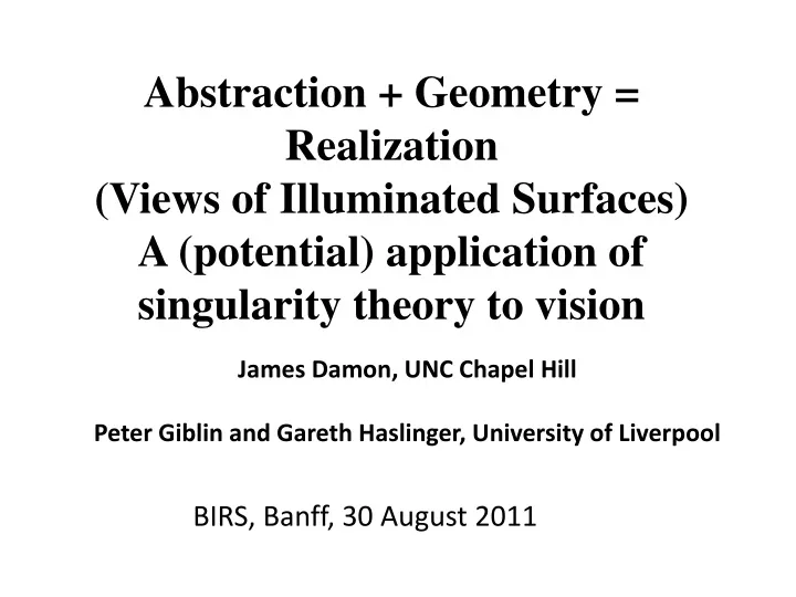 abstraction geometry realization views